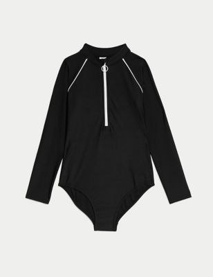 

Girls M&S Collection Long Sleeve Swimsuit (6-16 Yrs) - Black, Black