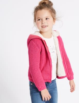 Cotton Rich Pom-pom Hooded Top (3 Months - 6 Years)