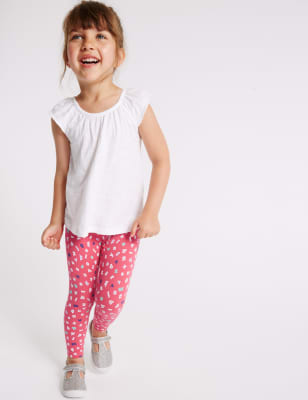 Printed Cotton Leggings with Stretch (3 Months - 5 Years)