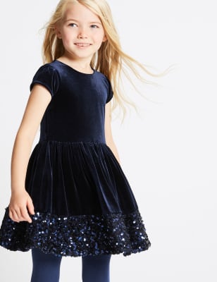 Sequin Velvet Dress (1-10 Years)