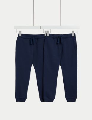 

Girls M&S Collection 2pk Cotton Rich Joggers (2-8 Yrs) - Navy, Navy