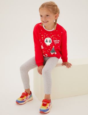 

Girls M&S Collection Cotton Rich Christmas Print Sweatshirt (2-7 Yrs) - Red, Red