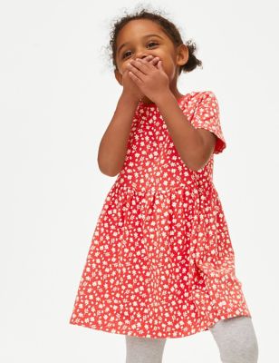 

Girls M&S Collection Cotton Rich Printed Dress (3-8 Yrs) - Red, Red