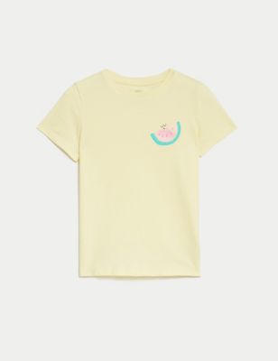 

Girls M&S Collection Pure Cotton Printed Slogan T Shirt (2-8 Years) - Pale Yellow, Pale Yellow