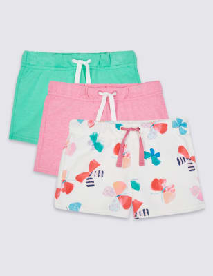 3 Pack Cotton Rich Shorts (3 Months - 5 Years)