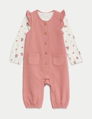 

Girls M&S Collection 2pc Cotton Rich Floral Outfit (0-3 Yrs) - Pink Mix, Pink Mix