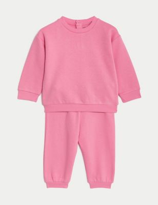 

Girls M&S Collection 2pc Cotton Rich Outfit (0-3 Yrs) - Pink, Pink