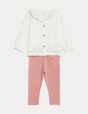 

Girls M&S Collection 2pc Cotton Rich Outfit (0-3 Yrs) - Pink Mix, Pink Mix
