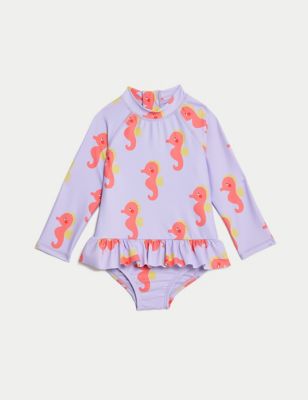 

Girls M&S Collection Seahorse Swimsuit (0-3 Yrs) - Pink Mix, Pink Mix