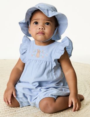 

Girls M&S Collection 2pc Pure Cotton Peter Rabbit™ Outfit (0-3 Yrs) - Chambray Mix, Chambray Mix