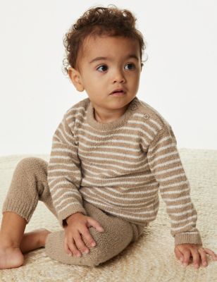 

Boys M&S Collection 2pc Cotton Rich Striped Outfit (0-3 Yrs) - Brown Mix, Brown Mix