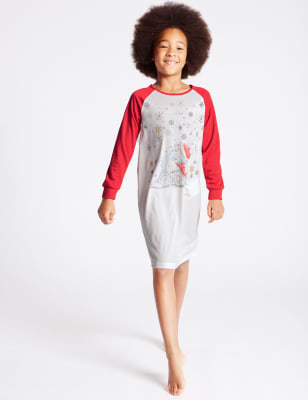 Long Sleeve Printed Nightdress (6-16 Years)