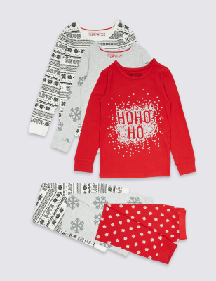 3 Pack Cotton Pyjamas with Stretch (3-16 Years)
