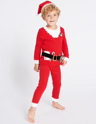Pure Cotton Santa Dress Up Pyjamas (9 Months - 8 Years)