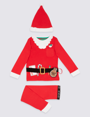 Pure Cotton Santa Dress Up Pyjamas (9 Months - 8 Years)