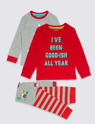 2 Pack Cotton Pyjamas with Stretch (9 Months - 8 Years)