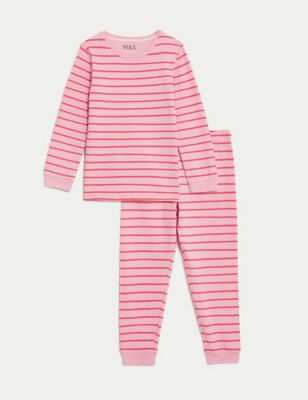 

Girls M&S Collection Cotton Rich Striped Pyjamas (1-8 Yrs) - Pink Mix, Pink Mix