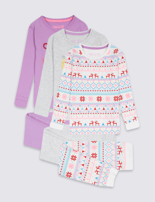 3 Pack Cotton Rich Pyjamas (9 Months - 8 Years)