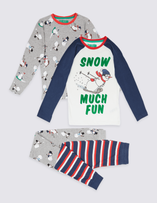 2 Pack Printed Pyjamas (3-16 Years)