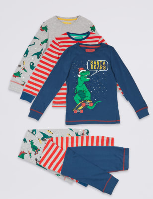 3 Pack Cotton Pyjamas (3-16 Years)