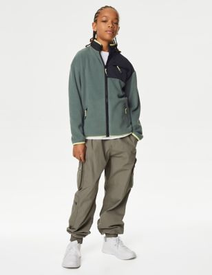 

Boys M&S Collection Colour Block Zip Fleece Top (6-16 Yrs) - Khaki, Khaki