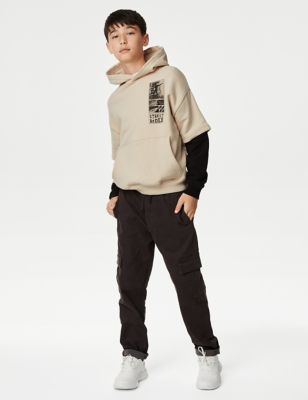 

Boys M&S Collection Cotton Rich Skater Hoodie (6-16 Yrs) - Oatmeal Mix, Oatmeal Mix