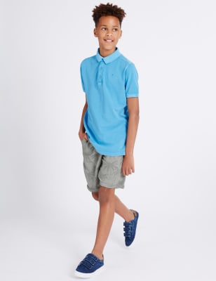 Cotton Rich Textured Shorts (3–14 Years)