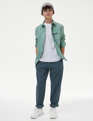 

Boys M&S Collection Relaxed Cotton Rich Skater Chinos (6-16 Yrs) - Air Force Blue, Air Force Blue