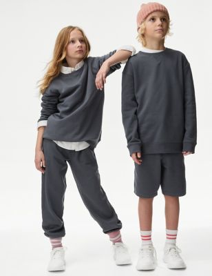 

Boys,Unisex,Girls M&S Collection Cotton Rich Joggers (6-16 Yrs) - Dark Grey, Dark Grey