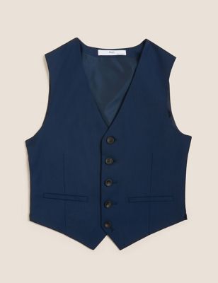 

Boys M&S Collection Mini Me Suit Waistcoat (2-16 Yrs) - Indigo, Indigo