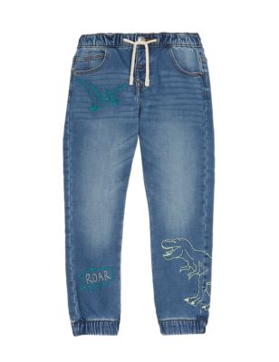 

Boys M&S Collection Cotton Rich Dinosaur Jogger Jeans (2-8 Yrs) - Denim, Denim