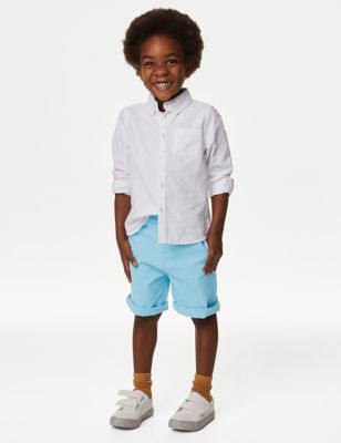

Boys M&S Collection Cotton Rich Chino Shorts (2-8 Yrs) - Blue, Blue