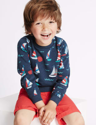 Cotton Rich All Over Print Sweatshirt (3 Months - 5 Years)