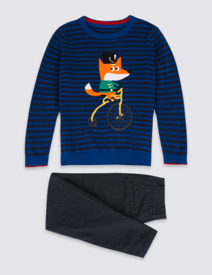 2 Piece Jumper & Trousers Outfit (3 Months - 6 Years)