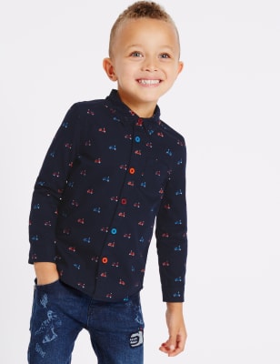 Pure Cotton All Over Print Shirt (3 Months - 5 Years)