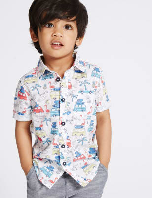 Pure Cotton All Over Print Shirt (3 Months - 5 Years)