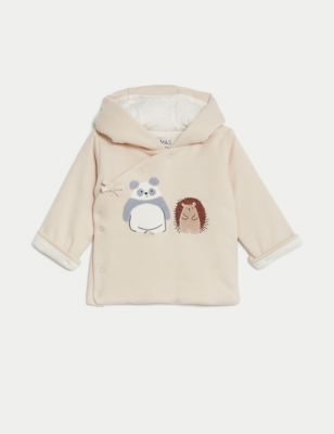 

Girls M&S Collection Pure Cotton Panda Hooded Jacket (0-12 Mths) - Calico Mix, Calico Mix