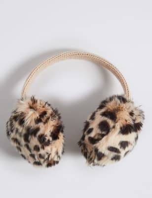 Kids’ Animal Faux Fur Ear Muffs | M&S