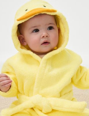 

Unisex,Boys,Girls M&S Collection Pure Cotton Premature Duck Hooded Robe (7lbs - 3 Yrs) - Yellow Mix, Yellow Mix