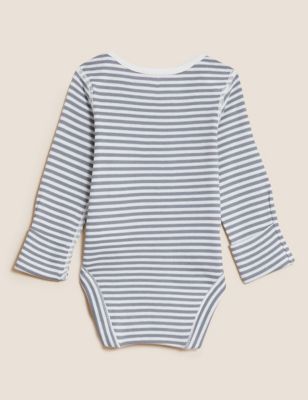 

Unisex,Boys,Girls M&S Collection Pure Cotton Striped Teddy Bear Bodysuit (7lbs - 12 Mths) - Ivory Mix, Ivory Mix