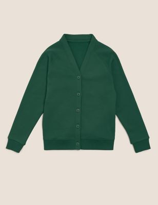 

Girls M&S Collection Girls' Cotton Regular Fit School Cardigan (2-16 Yrs) - Bottle Green, Bottle Green