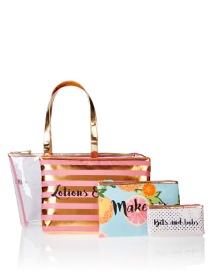 Outstanding Value 4 Piece Cosmetic Bag Set