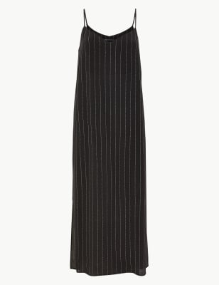 Striped Slip Midi Dress