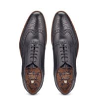 Leather layered sole mens brogue shoes