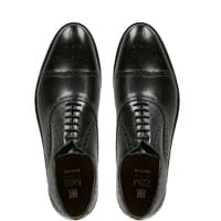 Leather toe cap mens brogue shoes