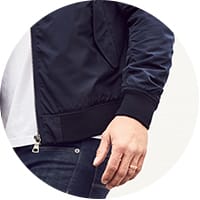 Mens bomber jacket and jeans