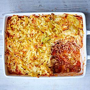 Cottage pie with root veg topping