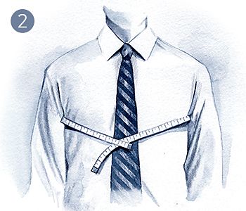 Detailed illustration of how to measure a formal shirt
