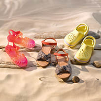 Selection of kids' summer shoes