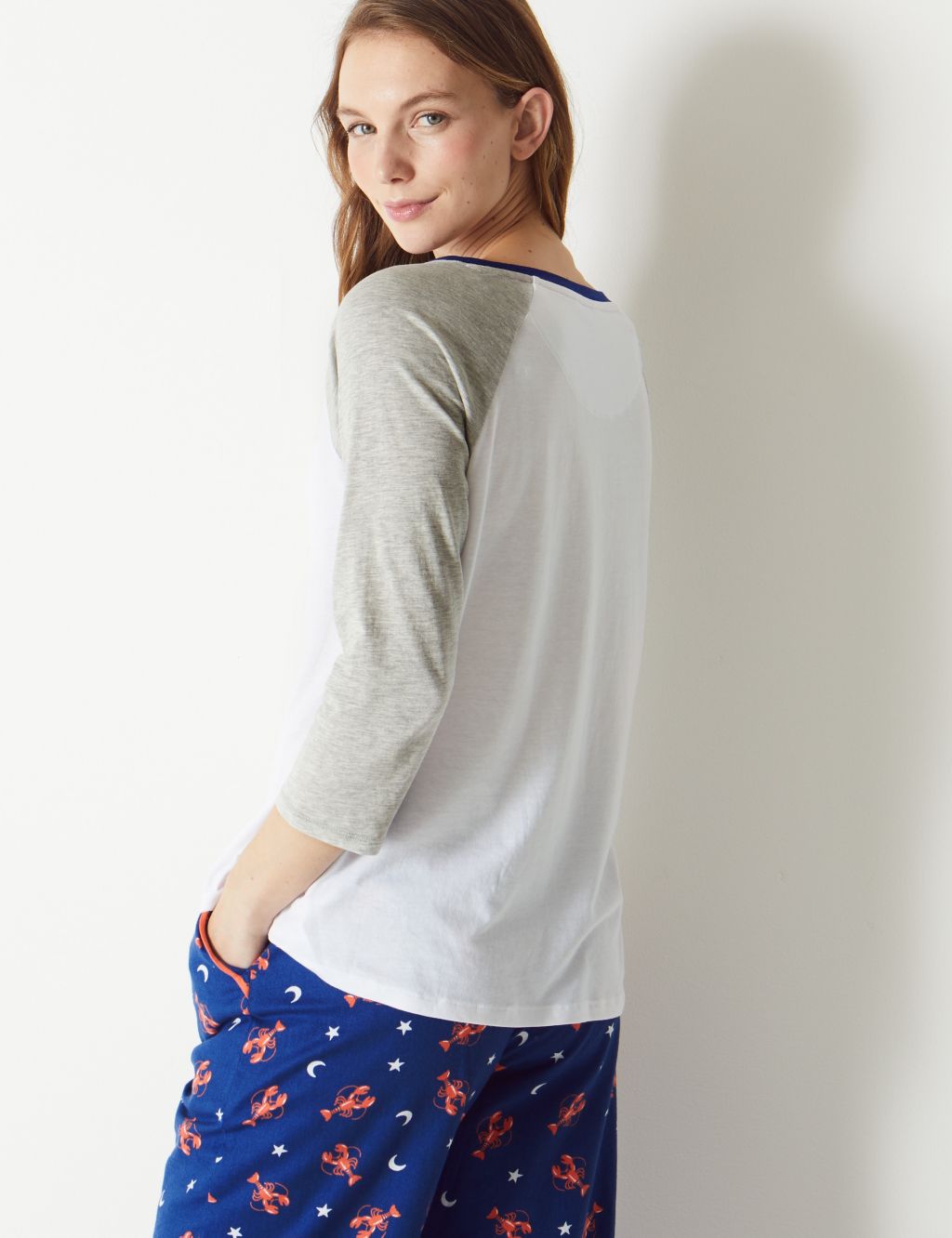 ‘Bonne Nuit’ Slogan Short Sleeve Pyjama Top 2 of 4